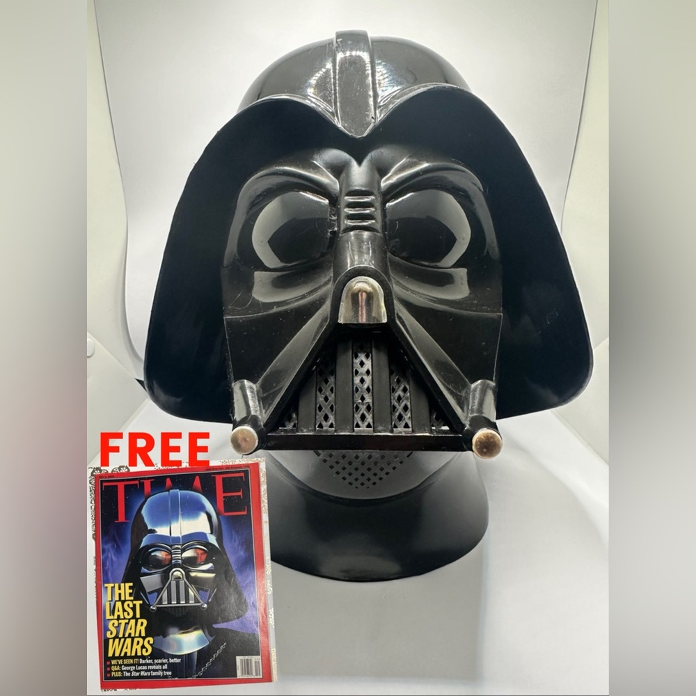 Darth Vader Star Wars 2 Piece Helmet Set and Free Time Magazine
